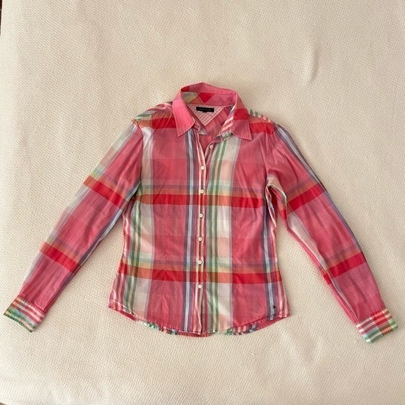 Tommy Hilfiger Women’s Plaid Multicolor Button Down Shirt - Picture 2 of 8